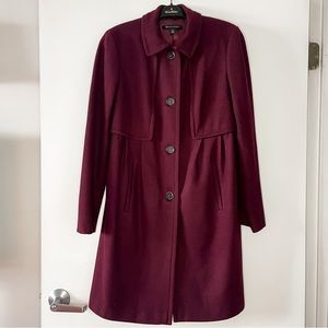 Burgundy Brooks Brothers Overcoat